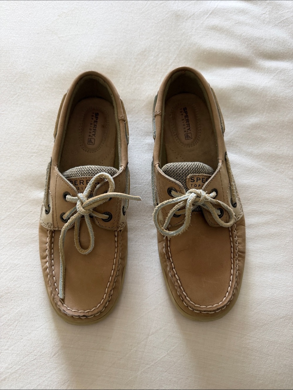 Sperry Women’s Light Brown/Tan Leather Boat Shoes